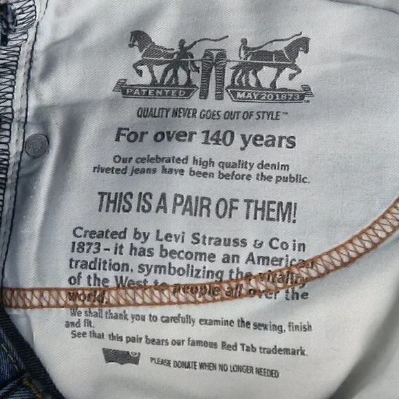 LEVI'S 505 BLUE DENIM STRAIGHT LEG JEANS MENS SIZE W34 L29 - Picture 4 of 9